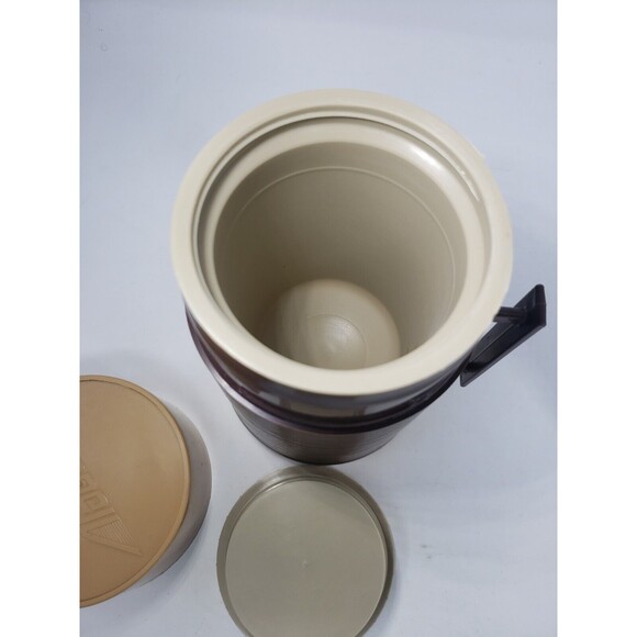Aladdin Wide Mouth Vintage 1970's Brown Tan Insulated  Food Storage Container - Picture 11 of 13